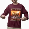 thumbnail image 2 of Christmas Sweatshirt, Funny Cowboy Santa Happ-yee Haw-lidays Christmas Sweatshirt, Western & Rustic Ugly Sweatshirt, Festive Crewneck for Parties & Gifts, 2 of 5