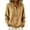 Khaki -BI09, variant on Womens V Neck Cardigan Sweaters Long Sleeve Button Down Drawstring Knit Tops Hooded Sweater Khaki M