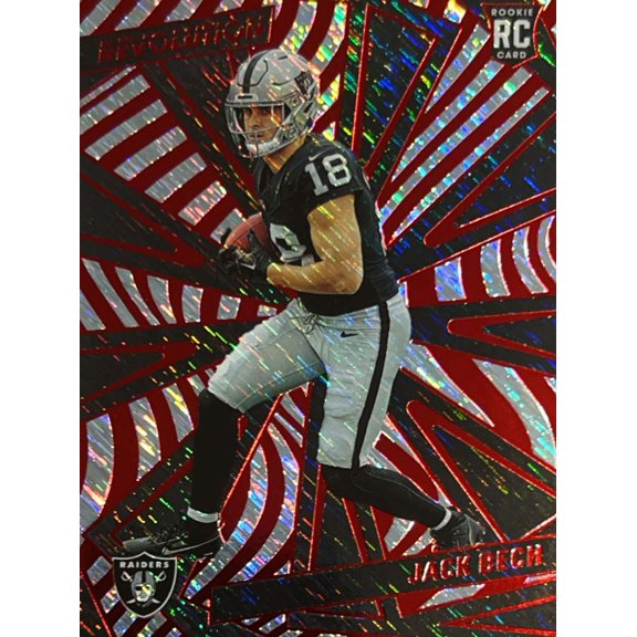 2025 Panini Revolution Football Red Storm RC Jack Bech Raiders #213 Las Vegas Raiders NFL Football Trading Card