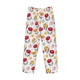 thumbnail image 6 of Uemuo Tulips Flowers Pattern Men's Wide Leg Palazzo Lounge Pants with Pockets Light Weight Loose Comfy Casual Pajama Pants-Large, 6 of 9