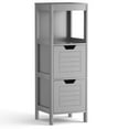 thumbnail image 1 of Costway Bathroom Wooden Floor Cabinet Multifunction Storage Rack Stand Organizer Gray, 1 of 9
