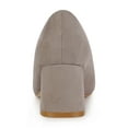 thumbnail image 2 of BLISSFUL STEP Women's Pointy Toe Slip-on Low Block Heels Pumps, 2 of 6