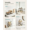 thumbnail image 3 of 4 Pack Cabinet Shelf Organizers, Kitchen Counter Shelves, Spice Racks, Rustic Brown Black, 3 of 8