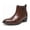 Brown, variant on Men's Studded Leather Chelsea Boots - Side Zip Ankle Boots with Block Heel, Dress Boots for Business,Cowboy boots Casual & Formal Wear