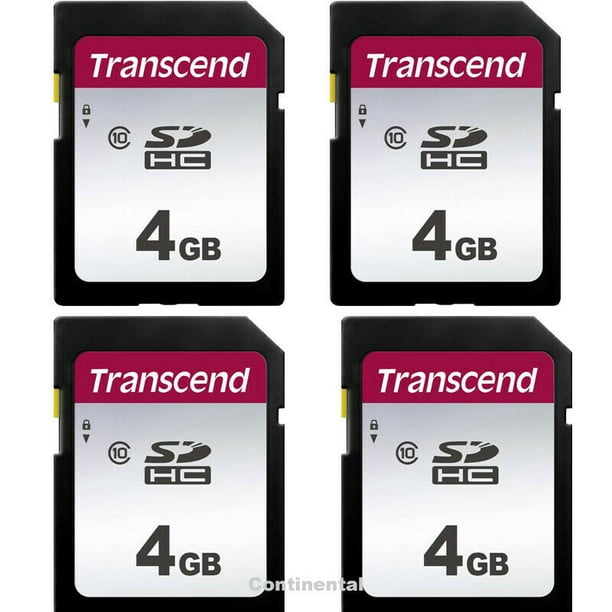 4 Pack Transcend Secure Digital 4GB SD SDHC Memory Card
