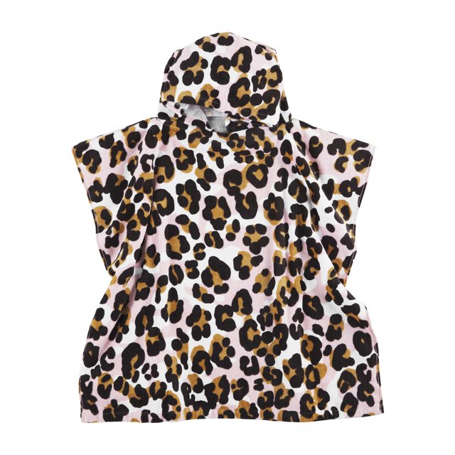 Mud Pie Poncho para niño pequeño Leopardo rosa 2T-5T