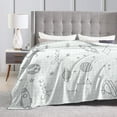 thumbnail image 5 of Rocket Sketch Doodle Blanket, Fluffy Soft Cozy Blanket Flannel Plush Microfiber Couch Throw, Bedding, 40"x30", 5 of 7