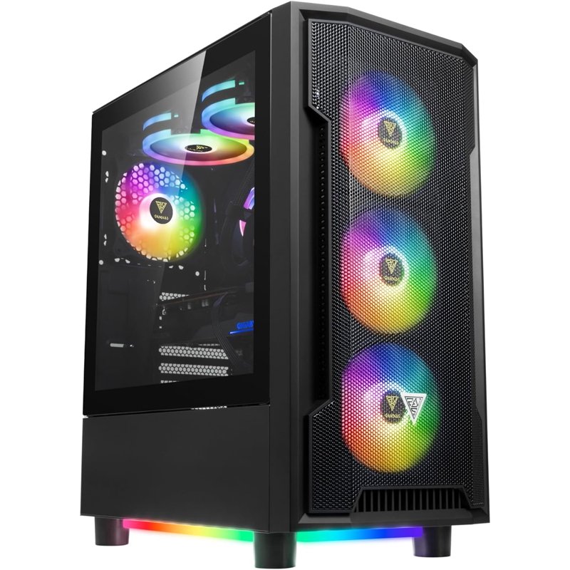 PRC MYSTIQUE Special Edition Custom Gaming PC AMD Ryzen 7 5700X 3.4GHz 8-Core 16GB DDR4 1TB NVMe SSD NVIDIA GeForce RTX 4060 8GB GDDR6 802.11AC Wi-Fi Bluetooth 5.0 W11 Home