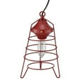 thumbnail image 1 of Benzara BM240308 Lampe de Table avec Cadre en Métal Ouvert, Rouge, 1 of 5