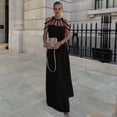 thumbnail image 6 of Women'S 2024 Summer Rope Knot Halter Party Dress Black One size, 6 of 9