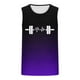 thumbnail image 4 of Camiseta sin mangas de cuello redondo para hombre, estampada, informal, deportiva, elástica, de moda, de poliéster., 4 of 4