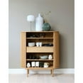 thumbnail image 2 of Unique Furniture Rounded Sliding Door Sideboard 43"W in Natural, 2 of 12