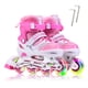thumbnail image 1 of Patines en línea ajustables para niños, patines de roller resistentes al desgaste con malla transpirable, ruedas iluminadas completamente para niñas y niños., 1 of 7