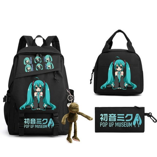 Set de mochilas Hatsune Miku Cartoon Kids School, 3 piezas