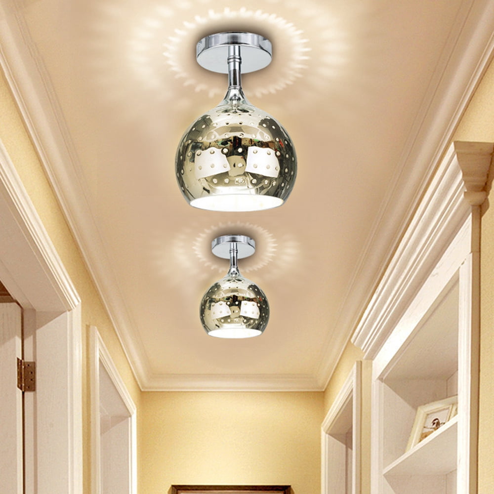Modern glass ball Bedroom Pendant Lamp LED Crystal Ceiling Light Living Room