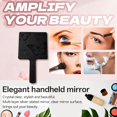 thumbnail image 4 of ACDANC Style1 Hand Mirror - 6.3"×3.5"×0.4" Square Butterfly Print Handle Mirror, 4 of 7