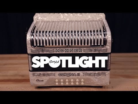 Hohner 3500GB Corona II Diatonic Accordion (GCF Keys, Jet Black)