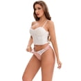 thumbnail image 4 of DARING DIVA Women's Lace Satin Low Rise Comfortable Smoothing Briefs L Pink, 4 of 6