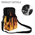 thumbnail image 5 of Psesaysky Flame Pattern Print Crossbody Bags Stretch Polyester Crossbody Purse for Girls, Lightweight with Zipper Coin Purse, 5 of 7