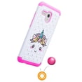 thumbnail image 3 of for 5.5" Alcatel POP 3 FLINT Pixi Glory Case Phone Case Shock proof Edge Bling Diamond Rippled Hard Back Firm Grip Hybrid Layers Slim Bumper Cover Unicorn Baby, 3 of 4