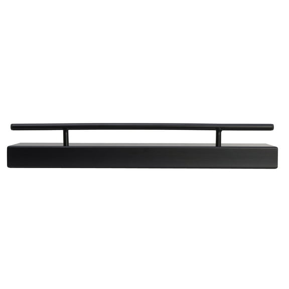 Melannco 24-inch Black Wood with Metal Railing Shelf
