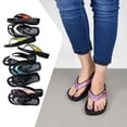 thumbnail image 6 of Aerosoft - Glitter Thong Beach Wear - Summer Arch Support Flip Flops for Women, 6 of 6