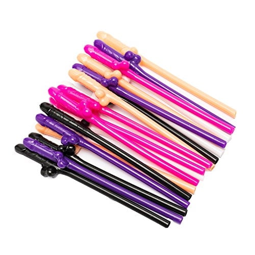 Paja de pene de despedida de soltera - Accesorios perfectos para la ducha de despedida de soltero y novia desin Ver descripción