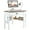 Natual & white, variant on Costway Triangle Computer Desk Corner Office Desk Laptop Table w/ Drawer Shelves Rustic White