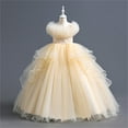 thumbnail image 5 of Avrntaa Flower Girls Princess Dress Tulle Ruffle Puffy Hem Dresses Wedding Birthday Party Gown 4-14Y, 5 of 7