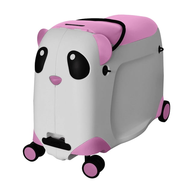 TUCCI Italy Valise à Chevaucher Panda pour Enfants, Coque Rigide, Bagage à Main Léger avec Roues - Pink