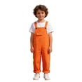 thumbnail image 4 of Ticikt Girls Boys Candy Colors Overalls Adjustable Strap Loose Fit Jumpsuits Casual Bib Overalls 4-16 Years,Color:Orange,Size:8-9 Years, 4 of 4