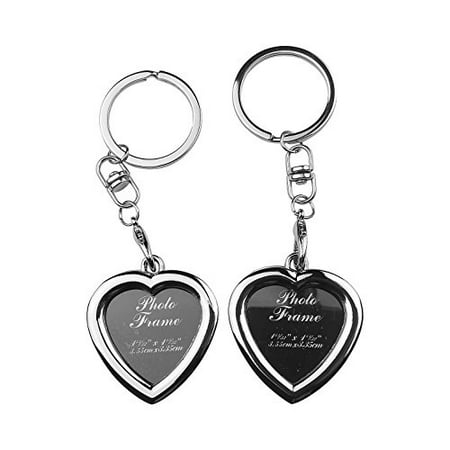 Art Attack Silvertone Matching Hearts BFF Best Friends Picture Photo Frame Holder Locket Keychain Bag