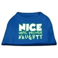 thumbnail image 1 of Nice Until Proven Naughty Screen Print Pet Shirt Blue Xxl (18), 1 of 1