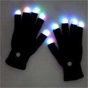 Flashing LED Rave Gloves with Luminous Fingertip Lights,Glow Light Finger Gloves for Parties,Concerts,Clubs,Festivals,Hip-Hop Events,Night Performances,Wearable Light Accessories Gift light up gloves