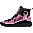 thumbnail image 3 of Aidianart Womens Breast Cancer Awareness High Top Sneakers High Top Shoes Size 7, 3 of 5