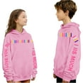 thumbnail image 2 of NAISIBABY Kids Valentine's Day Hoodie, Long Sleeve Pullover Funny Letter Graphic Boys Girls Fashion Tops Pink 5T, 2 of 7