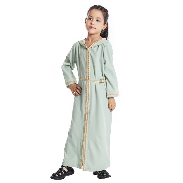 Vestidos de mujer personalizados para niños Vestidos con capucha para niñas Vestidos de colores lisos