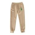 thumbnail image 4 of Fartey St Patrick Day Sweatpants for Women Elastic Waist Lounge Jogger Sport Pants Cinch Bottom Sweatpant Baggy Workout Casual Pant Khaki L, 4 of 4