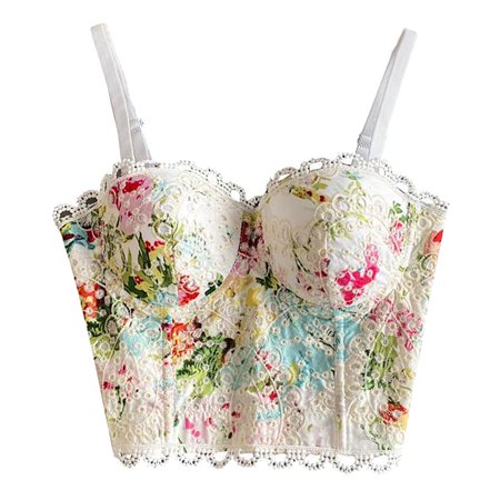

Women s Fashion Lace Butterfly Design Sense Small Vest Outer Corset Spandex Top Beauty Tops for Women