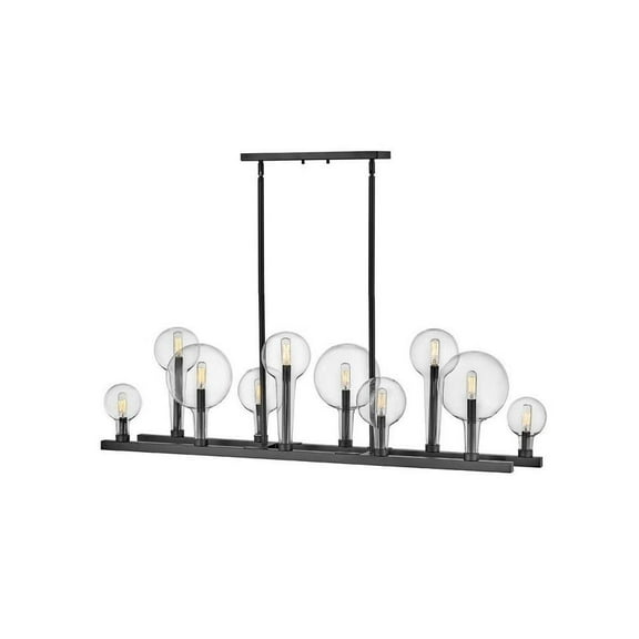 Mid Century Modern Ten Light Chandelier-Black Finish Bailey Street Home 81-Bel-4160002