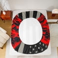 thumbnail image 5 of Manfei Geometric Striped Lines Bed Sheets,Army Camo King Sheets,Red Black Gray Sheet Set For Kids,Breathable Home Decor,4-Piece, 5 of 7