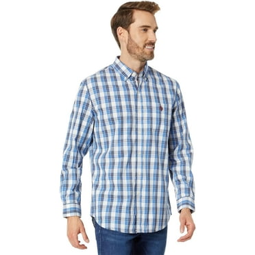 U.S. Polo Assn. Mens Classic Fit Long Sleeve Plaid Button-Down Shirt