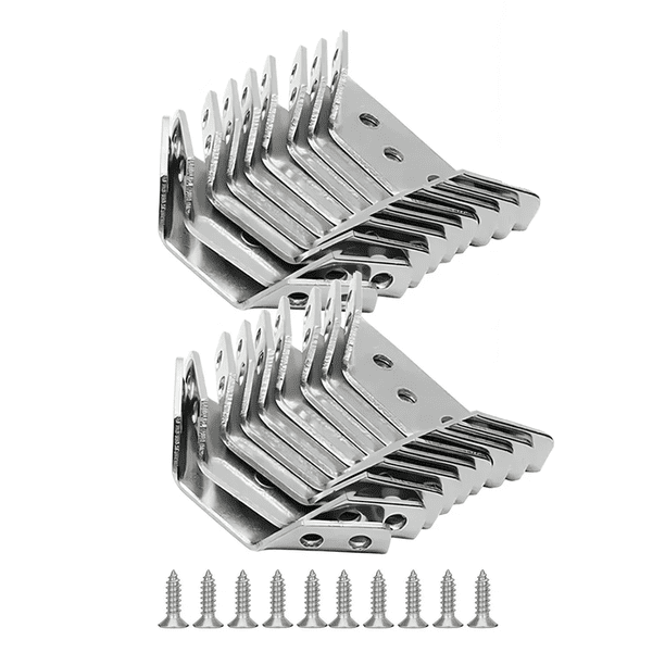 Universal De Acero Inoxidable Muebles Esquina Conector 20 Malubero Plateado