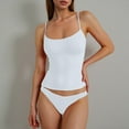 thumbnail image 2 of Camiseta sin mangas de yoga de color liso para mujer - Tirantes, ajuste ceñido - Nailon-spandex - Ropa deportiva/de gimnasio/casual, 2 of 5