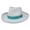Off white blue ribbo, variant on Wide Brimmed Fedoras Cowgirl Hat Western Top Hat for Boy Man Adults Hat
