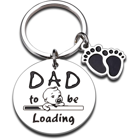 Dad to Be Gifts Keychain for Men Fathers Day Gift for Dad Expectant Father to Be Soon to Be Daddy Birthday Gift from Daughter Son Pregnancy Announcement Gift for Dad from Wife Baby Bump Christmas