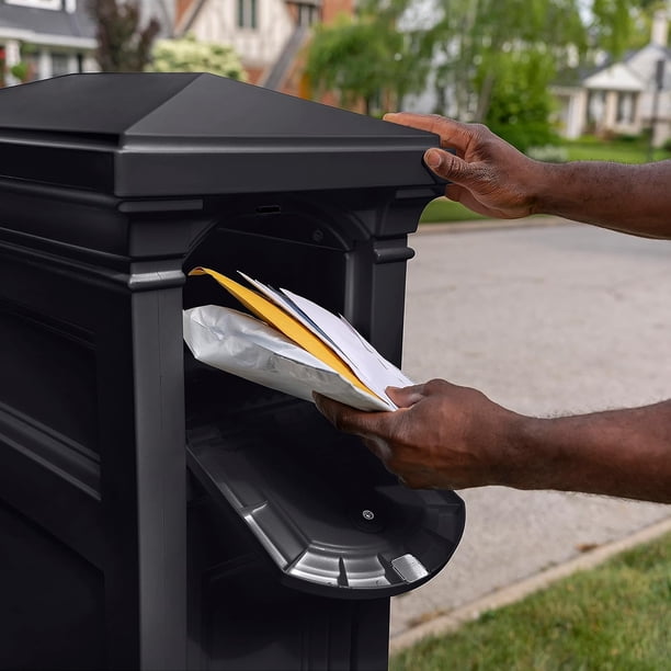 Step2 Atherton Reserve Classic Black Mailbox with Package Storage