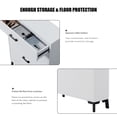 thumbnail image 3 of Qhou, Space Saving White Shoe Storage Cabinet with 2 Flip Drawers, Sturdy MDF & Metal Construction Space Saving, White - Easy to Assemble, 3 of 11