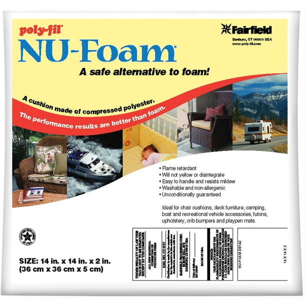 Poly-Fil Nu-Foam Pre-Cut Cushion Foam, 14