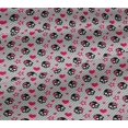 thumbnail image 4 of oneOone Cotton Jersey Pink Fabric Skull Sewing Craft Projects Fabric Prints By Yard 58 Inch Wide, 4 of 4
